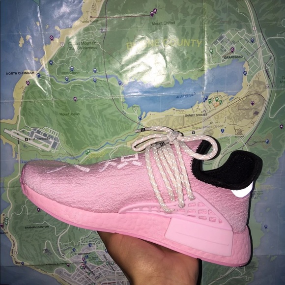 Adidas Pink Hu NMD Pharrell Sneakers - Picture 3 of 14